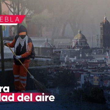 Empeora la calidad del aire en Puebla ante caída de ceniza