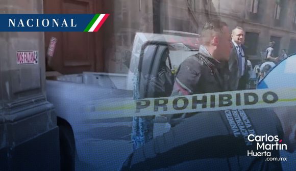 FGR acordona Palacio Nacional tras irrupción de normalistas de Ayotzinapa