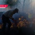 PC estatal trabaja para sofocar incendio forestal de Coyomeapan