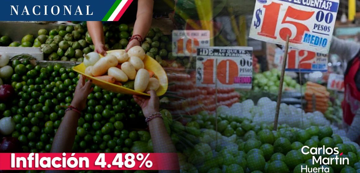 Inflación se acelera a 4.48% la primera quincena de marzo
