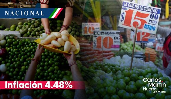 Inflación se acelera a 4.48% la primera quincena de marzo