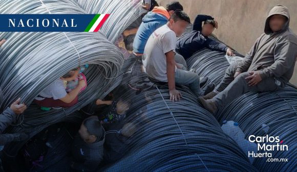 Localizan a migrantes que viajaban entre rollos de alambre en Sonora