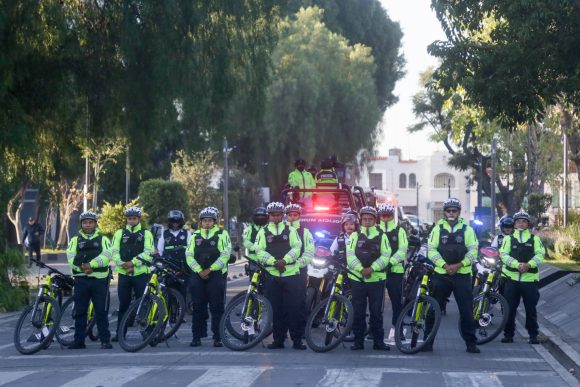 Se implementa dispositivo de seguridad en Puebla capital para este 8M