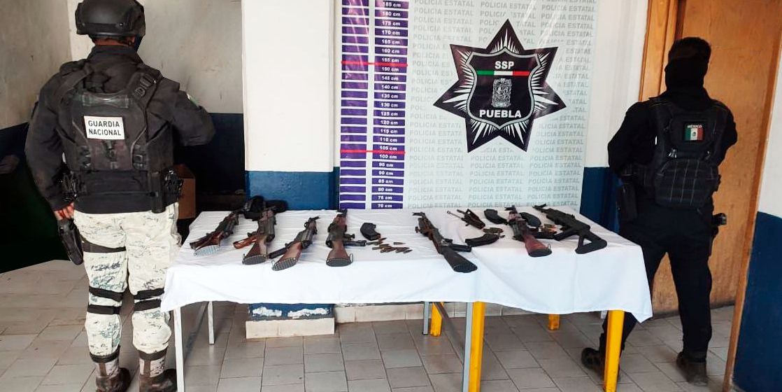Policía Estatal decomisó un arsenal en Chignahuapan