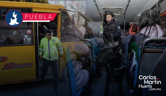 Continúan los operativos en el transporte público de Puebla