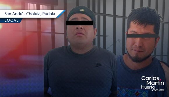 Detienen a dos sujetos y dos menores con armas de fuego en San Andrés Cholula