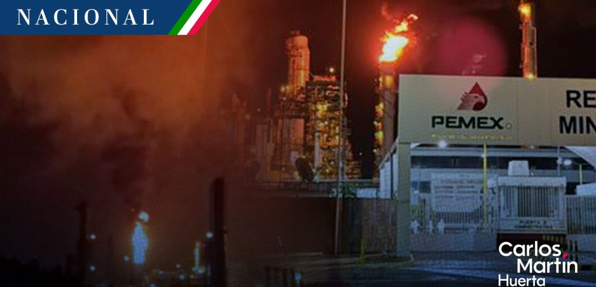 Explosión e incendio se registró en la refinería de Minatitlán