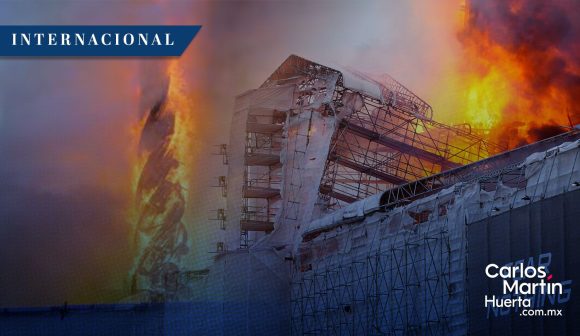 Incendio destruye la histórica bolsa de valores en Dinamarca