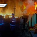Controlan incendio en subestación de CFE en FINSA y maderería en Cuautlancingo