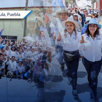Más de 200 habitantes reciben a Lupita Cuautle en Tlaxcalancingo