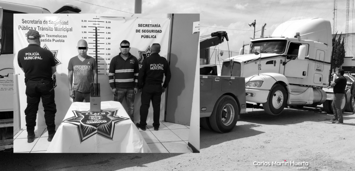 Roban tractocamión en San Martín Texmelucan; son detenidos