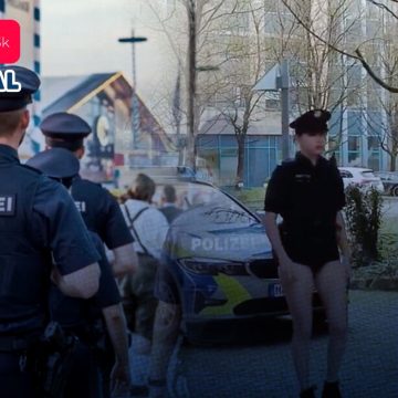 (VIDEO) Sin pantalones, campaña de protesta de policías alemanes por escasez de uniformes