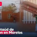 (VIDEO) Hombre roba ataúd de un panteón de Morelos