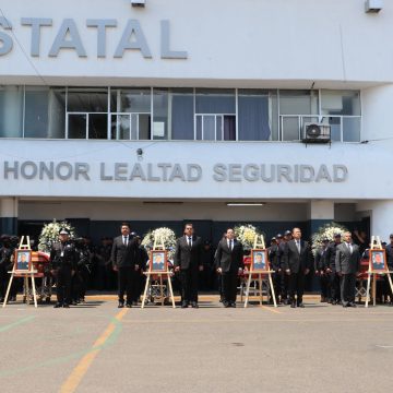 Como héroes despiden a los cuatro Policía Estatales caídos en el cumplimiento del deber