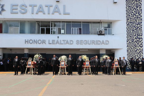 Como héroes despiden a los cuatro Policía Estatales caídos en el cumplimiento del deber