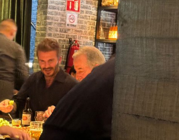 David Beckham es captado en Monterrey quitándose la sed