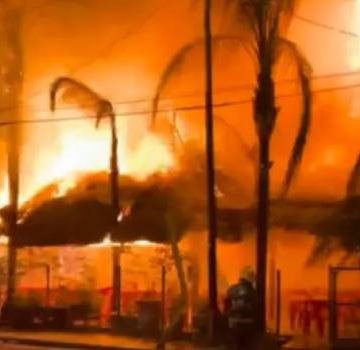 Presuntos aficionados del Monterrey incendian restaurante