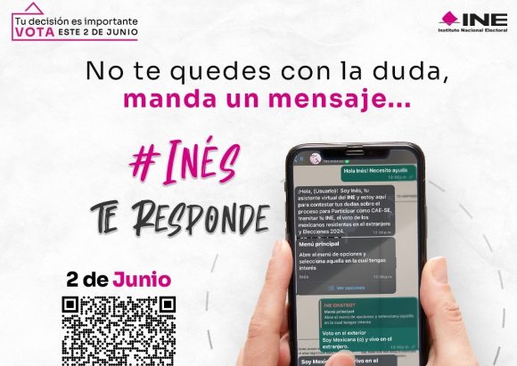 Inés, el chatbot del INE en WhatsApp permitirá verificar información sobre elecciones 2024