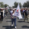 Agremiados a la CSR marcharon en la ciudad de Puebla para conmemorar el Día del Trabajo
