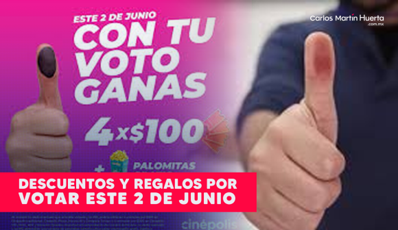 Descuentos y regalos en restaurantes y cafeterías por votar este 2 de junio