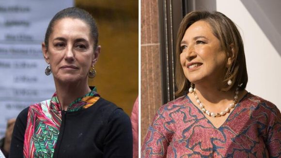 Gálvez se solidariza con MC; Sheinbaum suspende evento en Monterrey y lamenta percance