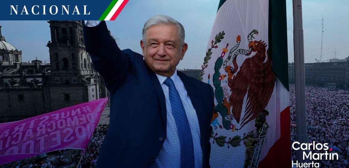 AMLO garantiza que estará izada la bandera en el Zócalo durante Marea Rosa   