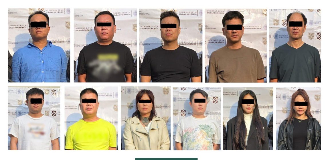 Detienen a 11 chinos por venta de droga y explotación sexual en el CDMX