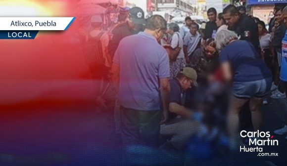 Chofer de la Ruta 9 atropella a abuelita en Atlixco