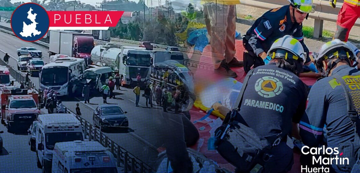 Se reportan dos personas graves, tras accidente en la autopista Puebla-México: Segob