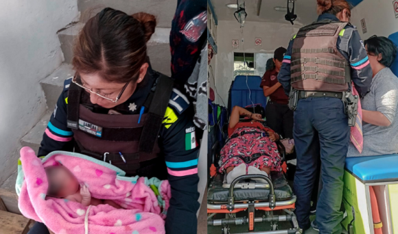 Policías de Puebla ayudan al nacimiento de un bebé en Lomas de San Valentín