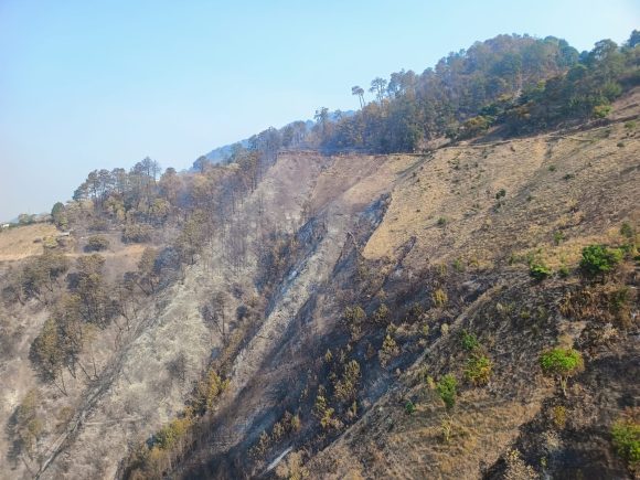 Sofocan incendio forestal de Xonotla, Zacatlán