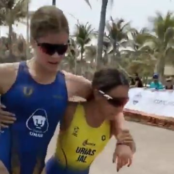 (VIDEO) Triatleta apoya a compañera en Juegos Nacionales