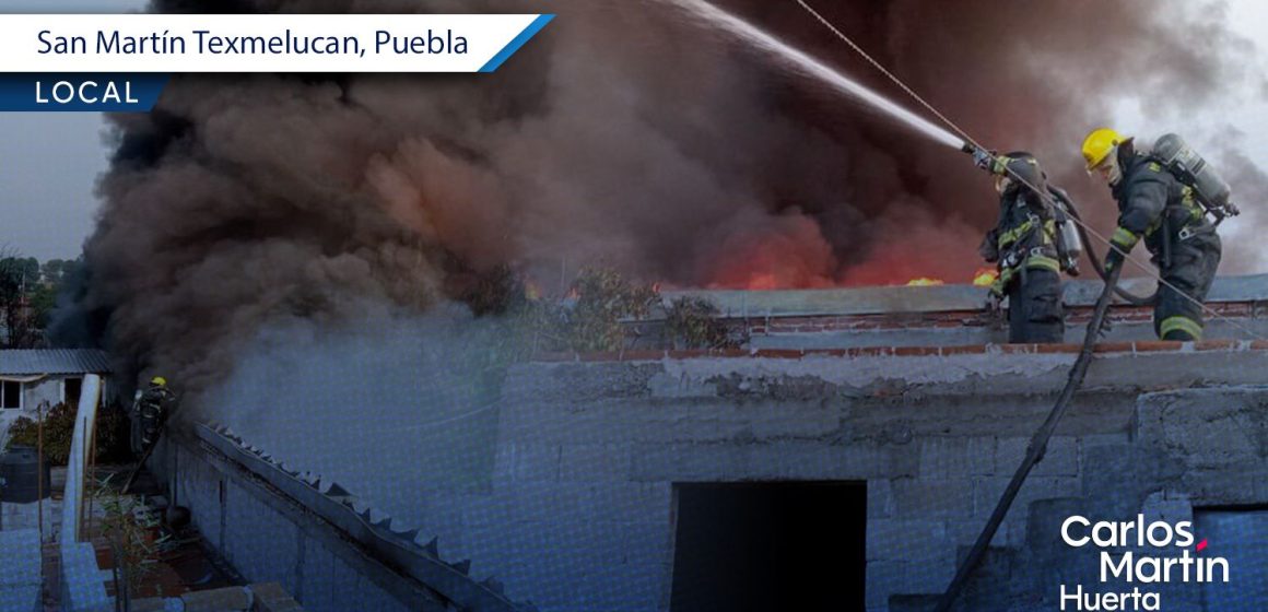 Incendio en fábrica de veladoras en Texmelucan ha sido mitigado