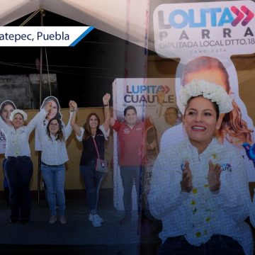 Lupita Cuautle realiza cierre de campaña en San Francisco Acatepec
