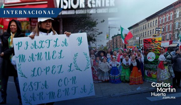 Migrantes celebran el 5 de Mayo con desfile en Nueva York y reiteran apoyo a Sheinbaum y Armenta