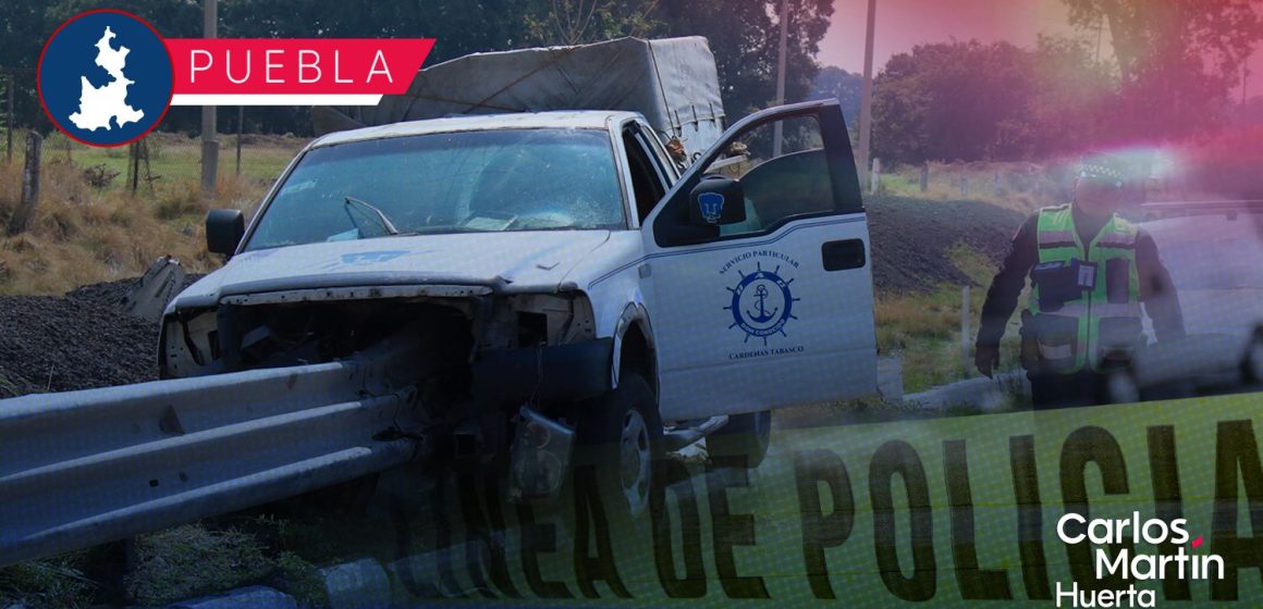 Muere conductor tras chocar contra barrera de contención en la Puebla-Orizaba