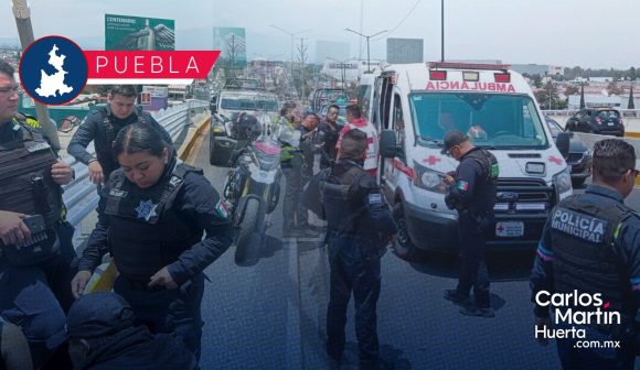 Policías ponen a salvo a mujer, pretendía quitarse la vida en puente de Calzada Zaragoza