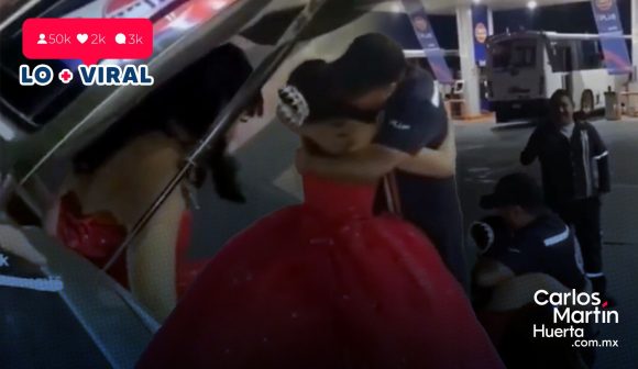 Quinceañera sorprende a su papá en el trabajo porque no pudo asistir a la fiesta  