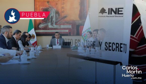 Gobierno de Puebla, IEE e INE alistan seguridad para elección  