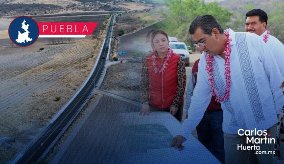 Sergio Salomón supervisa rehabilitación de carreteras en Puebla