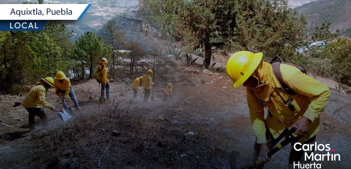Sofocan incendio forestal en Aquixtla; 85 hectáreas fueron afectadas