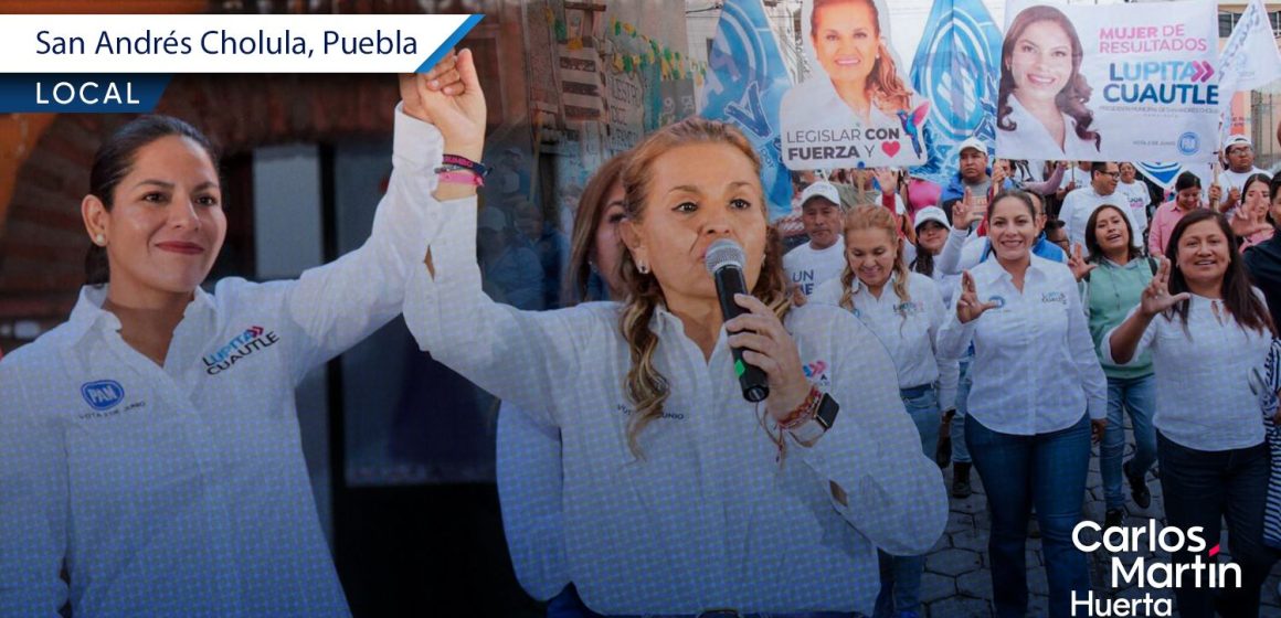 Lupita Cuautle cierra campaña en la colonia Concepción Guadalupe