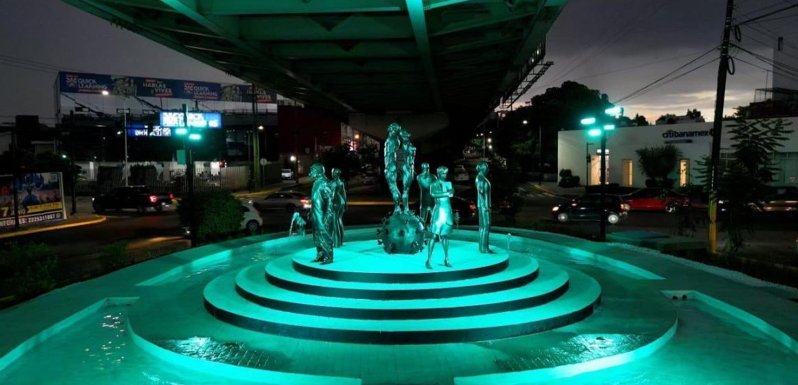 Así el “Monumento a los Héroes del COVID” en Puebla