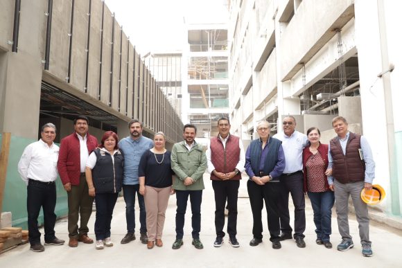 Supervisan Robledo, Alcocer y Céspedes avances de la construcción de San Alejandro