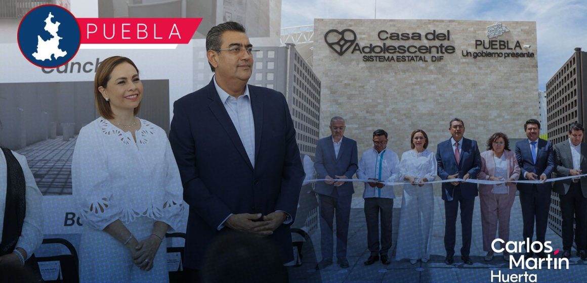 Inauguran Sergio Salomón y Gaby Bonilla nueva Casa del Adolescente