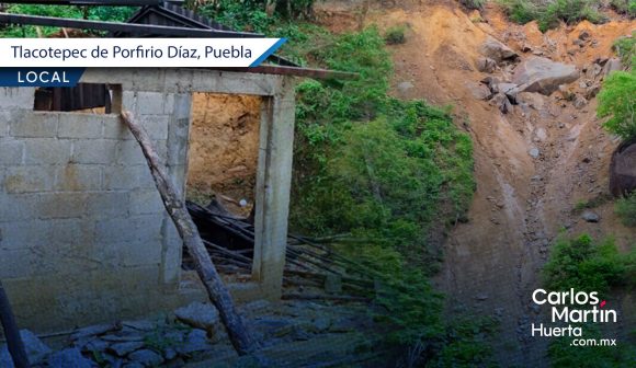 Deslizamiento de ladera sobre vivienda en Tlacotepec de Porfirio Díaz deja un muerto