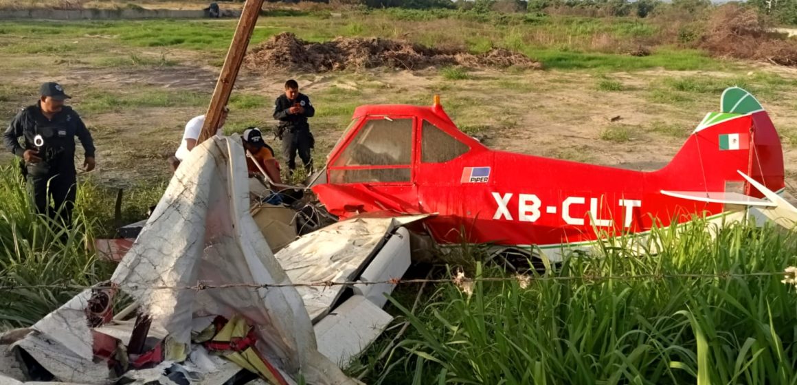 Avioneta se desploma en Tabasco; muere el piloto