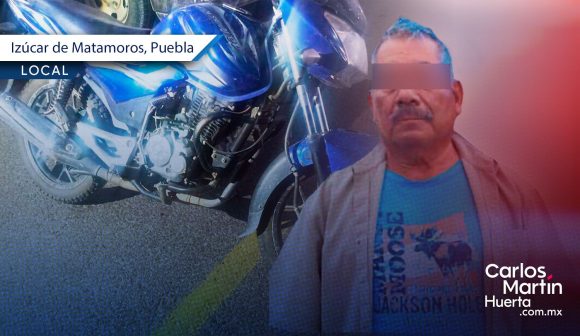 Detienen en Izúcar de Matamoros a hombre con arma de fuego y vehículo robado