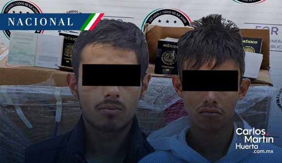 Detenidos robo libretas pasaportes Detienen a dos hombres con más de mil 300 libretas para pasaportes robadas a la SRE
