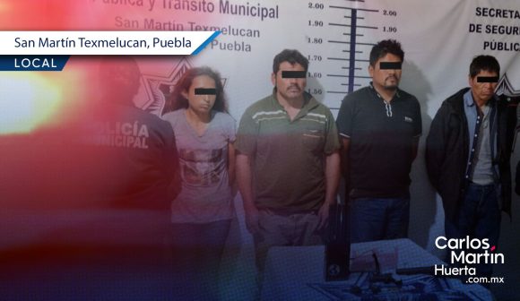 Detienen a 4 personas tras robar un vehículo en Texmelucan